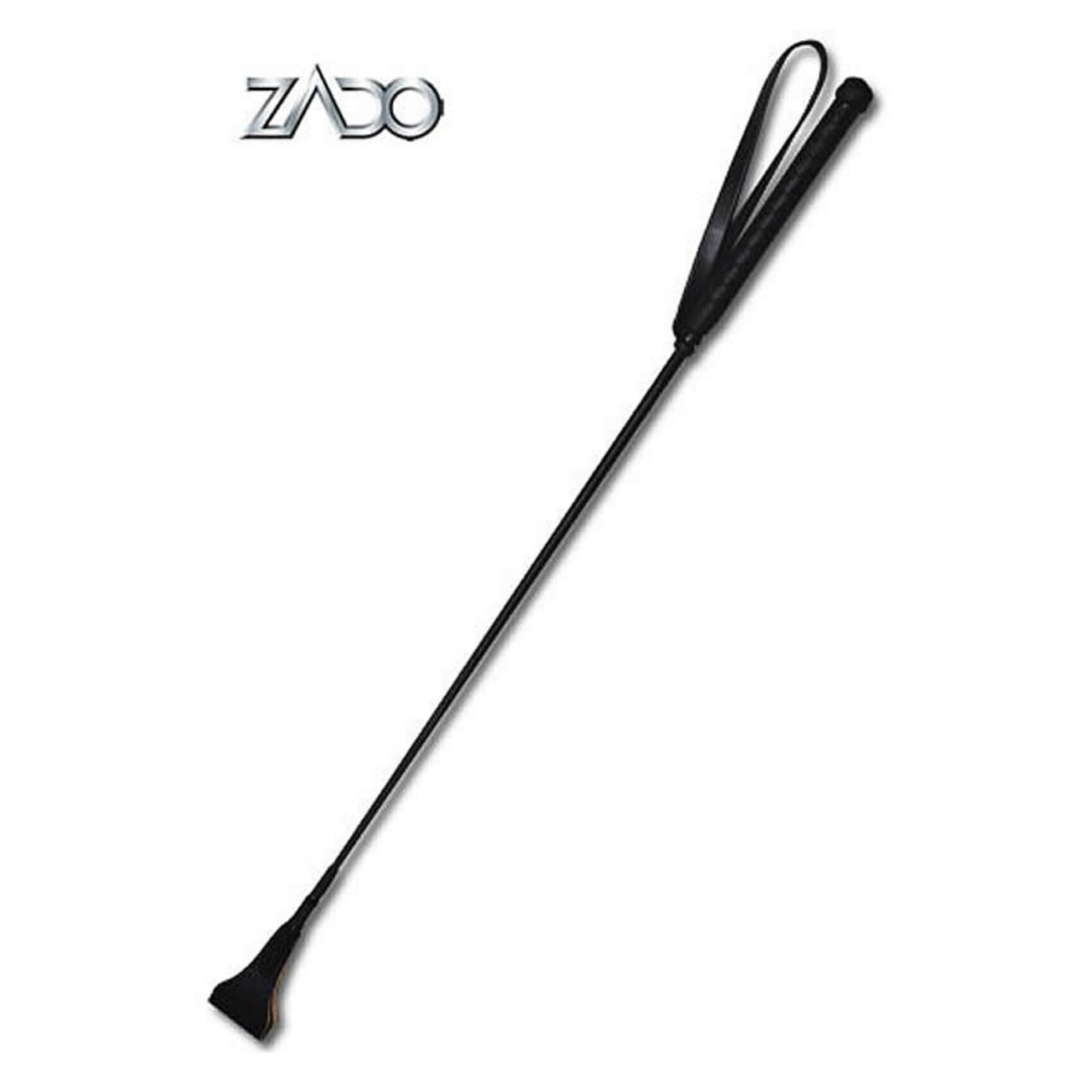 Zado Sort Læder Ridepisk