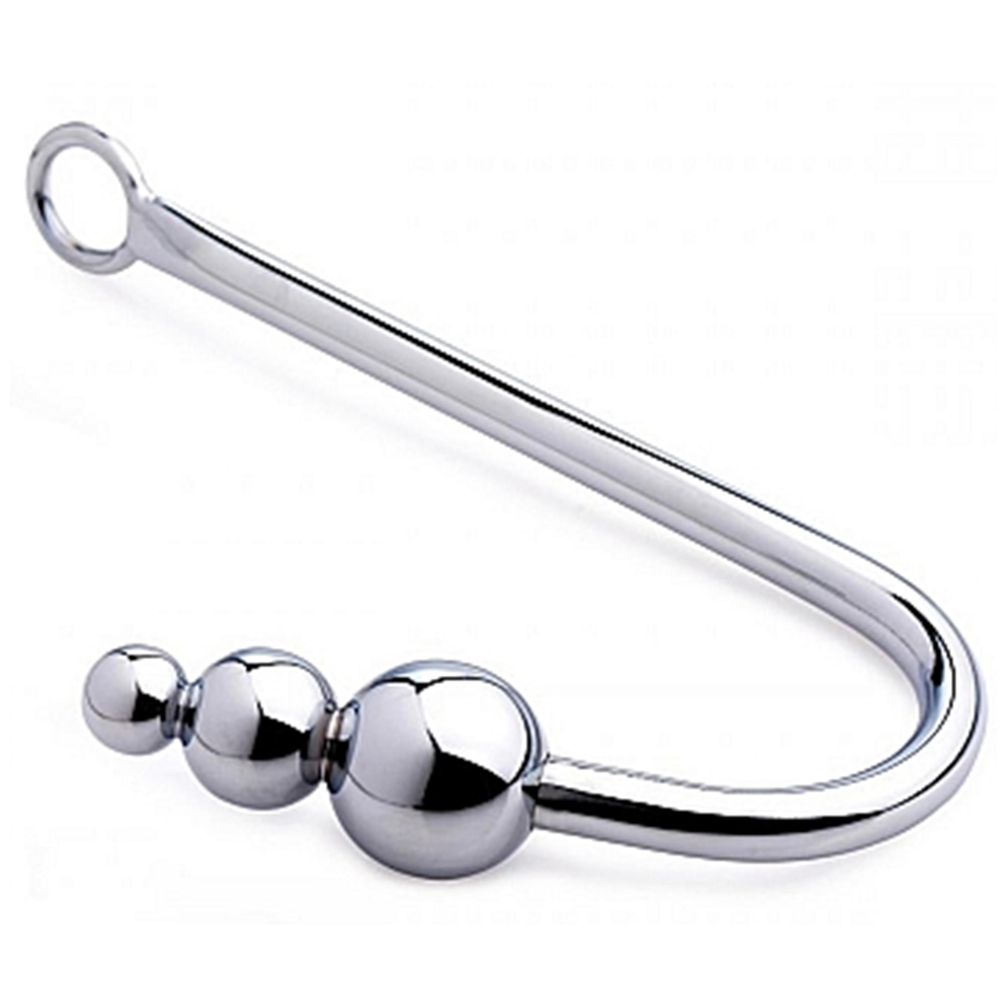 Steel Anal Hook With Beads fra Xr Brands