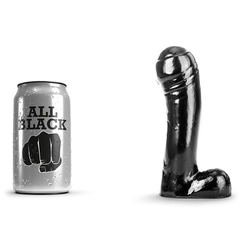 44     Realistisk Dildo Med Stort Hoved fra All Black