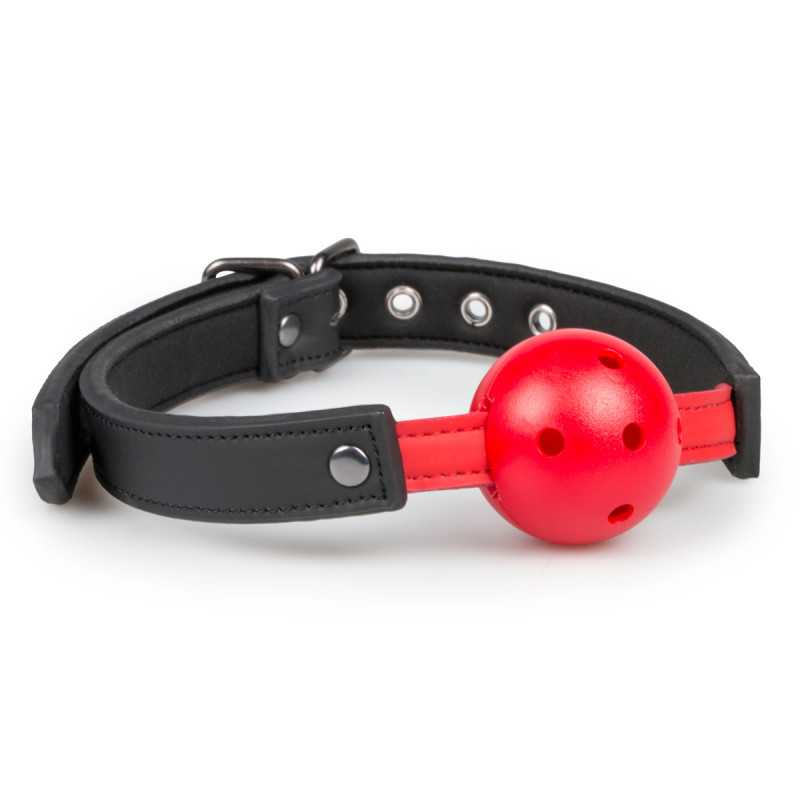 Ball Gag Med Pvc Ball   Rød fra Easy Toys