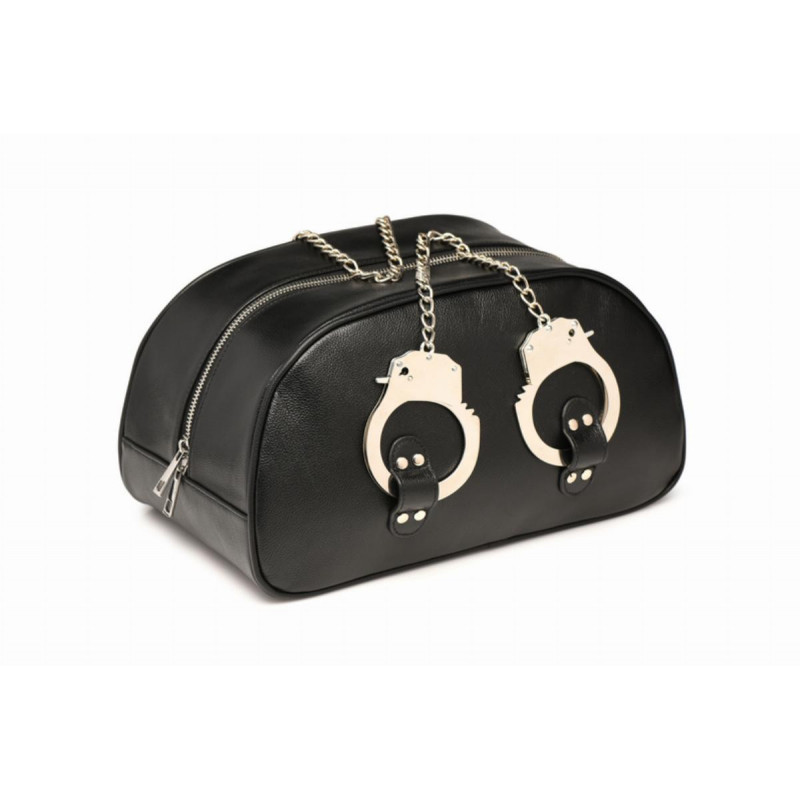 Bondage Travel Bag With Handcuffs Black fra Master Series
