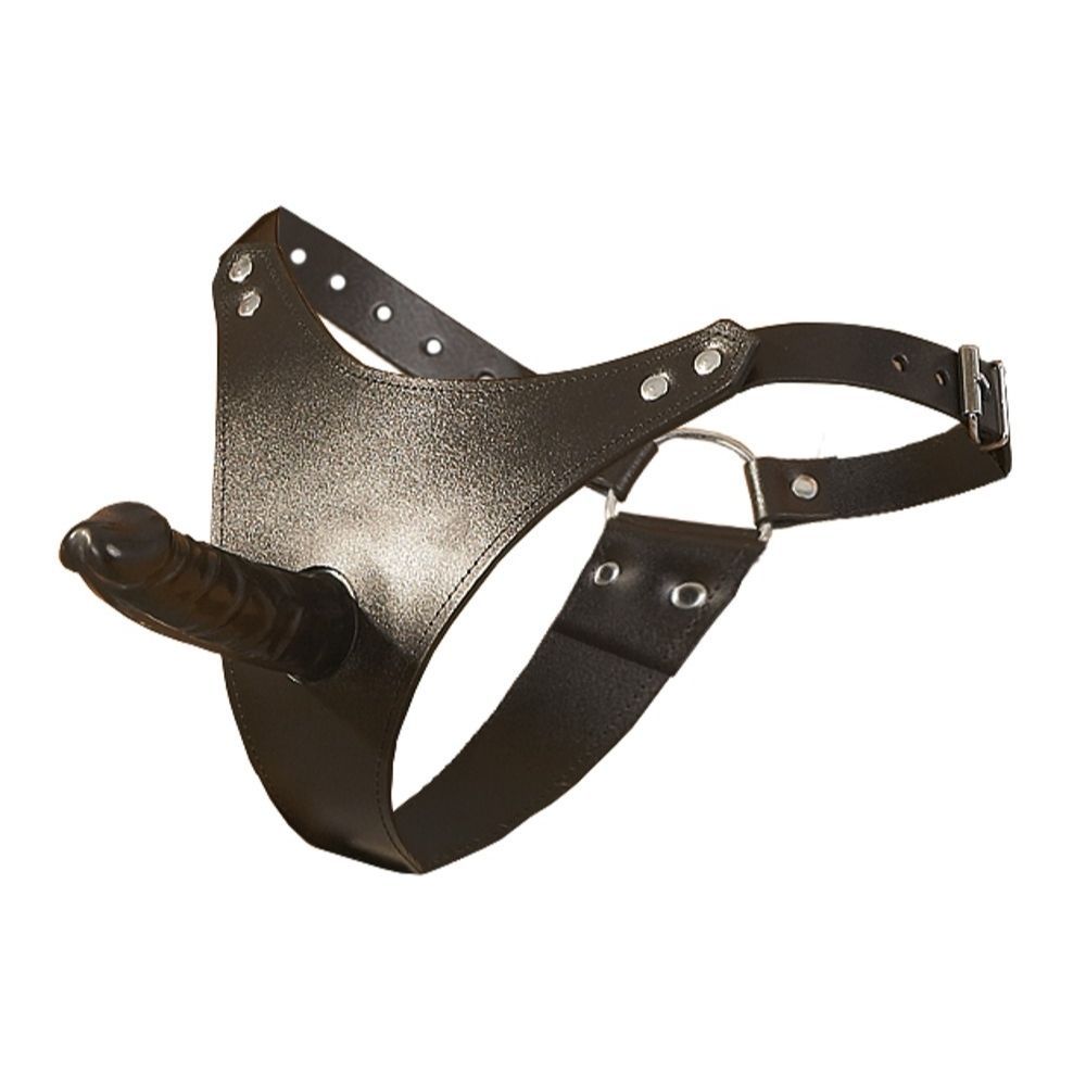 Læder Trusse Med Strap On Dildo fra Zado