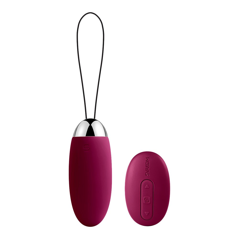 Elva æg Vibrator M. Fjernbetjening Bordeaux fra Svakom