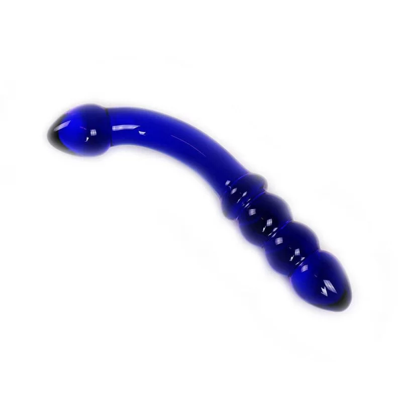 Glas Dildo Blue Curve fra Kiotos