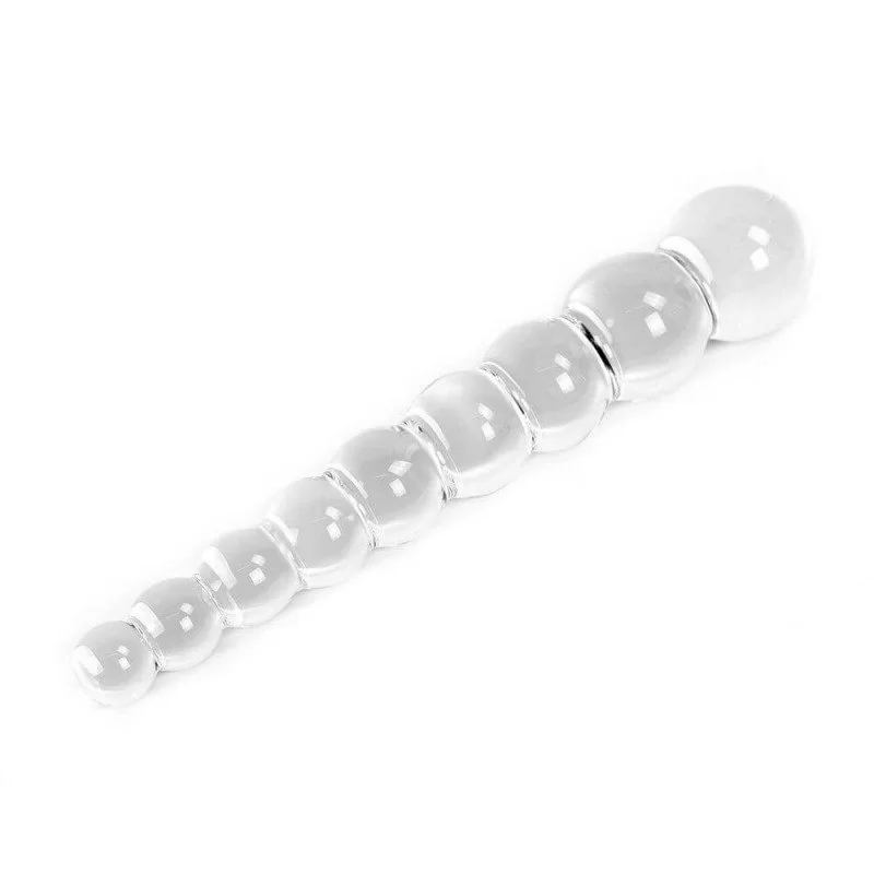 Glas Dildo Clear Balls fra Kiotos