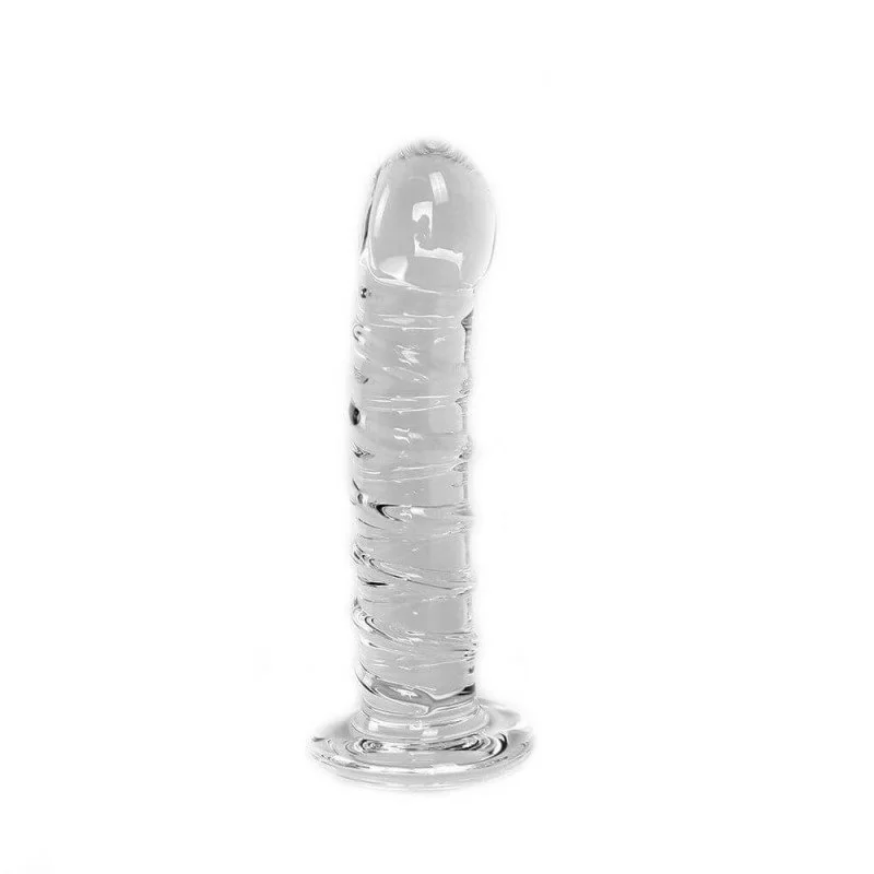 Glas Dildo Clear Penis Swirl fra Kiotos