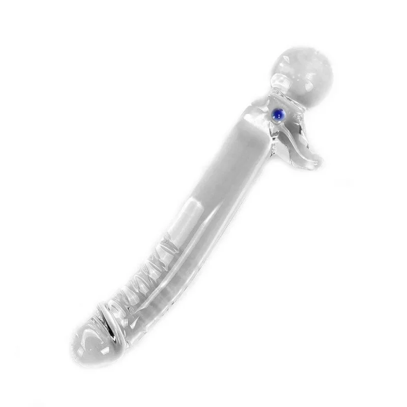 Glas Dildo Clear With Duck Head fra Kiotos