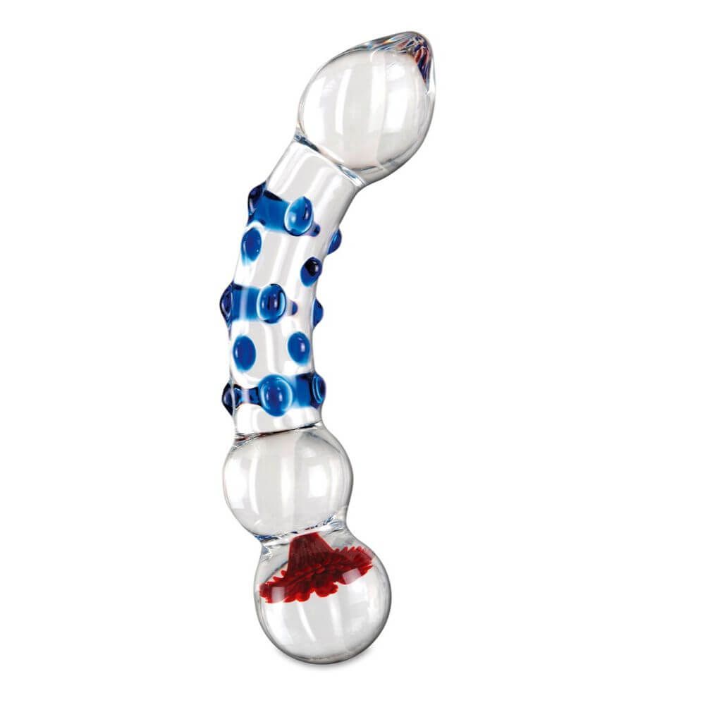 No 18 Glas Dildo Med Knopper fra Icicles