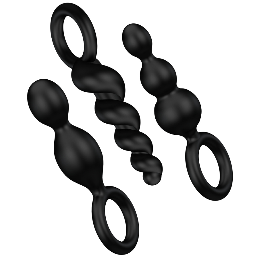 Satisfyer Booty Call Anal Plugs Sæt 3stk Sort
