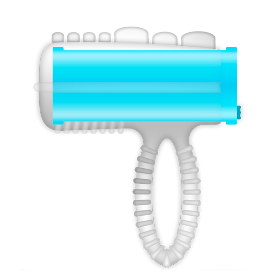 Casual Ring Tongue Vibrating Blå