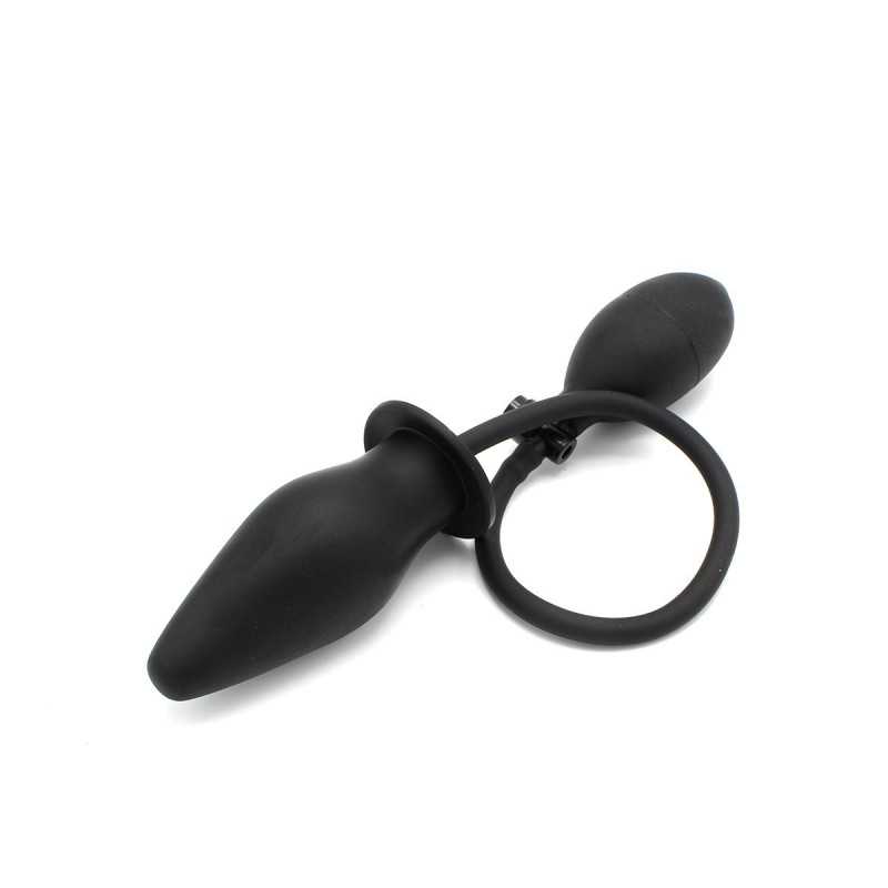 Oppustelig Anal Spade Plug Black fra Kiotos