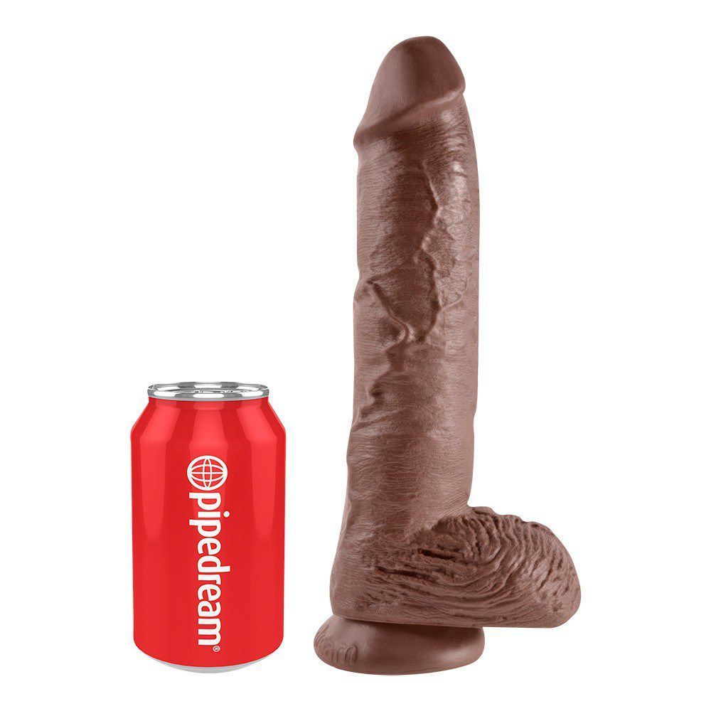 25 Cm Cock With Balls Realistisk Dildo fra King Cock