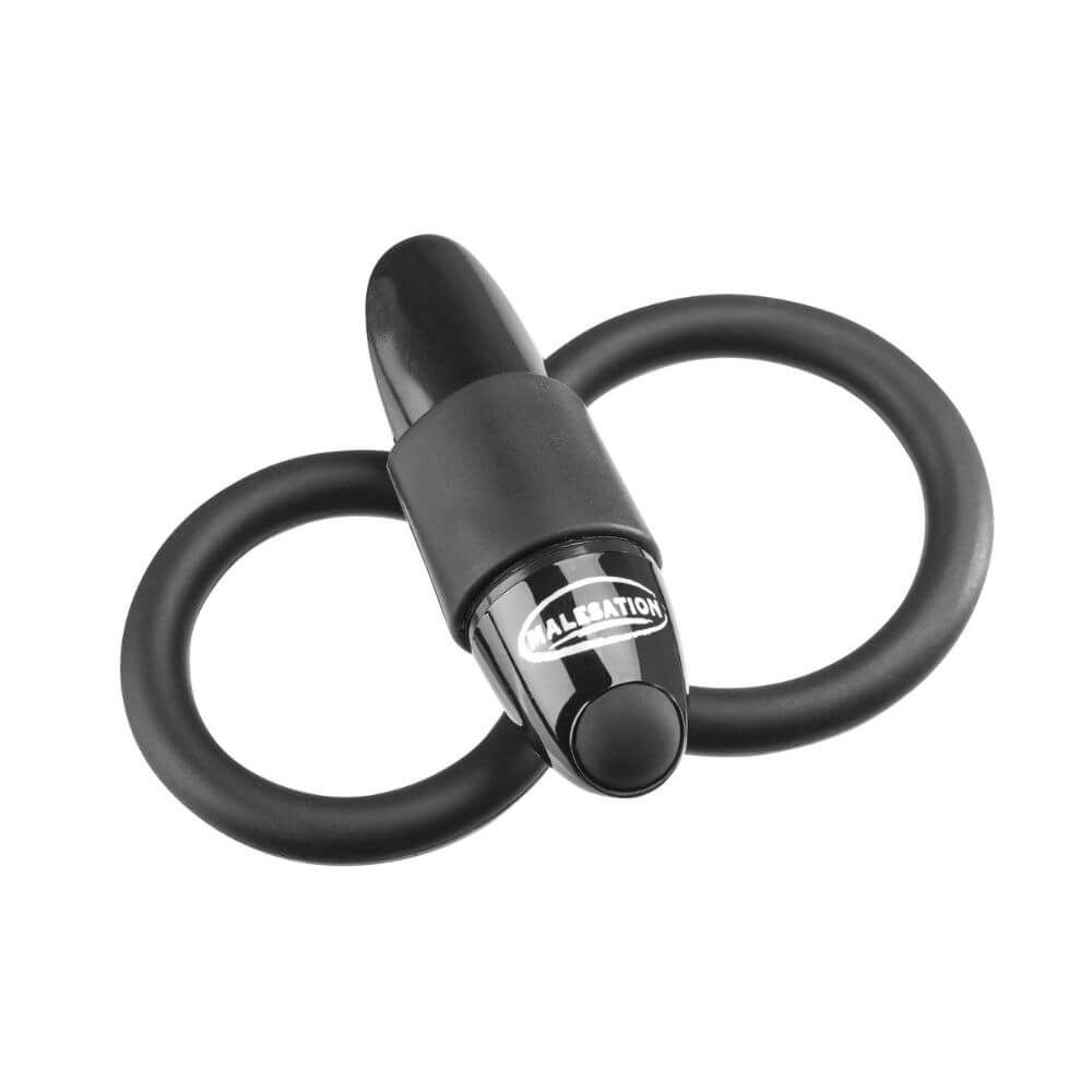 Squeeze     Dobbelt Penisring Med Vibrator fra Malesation