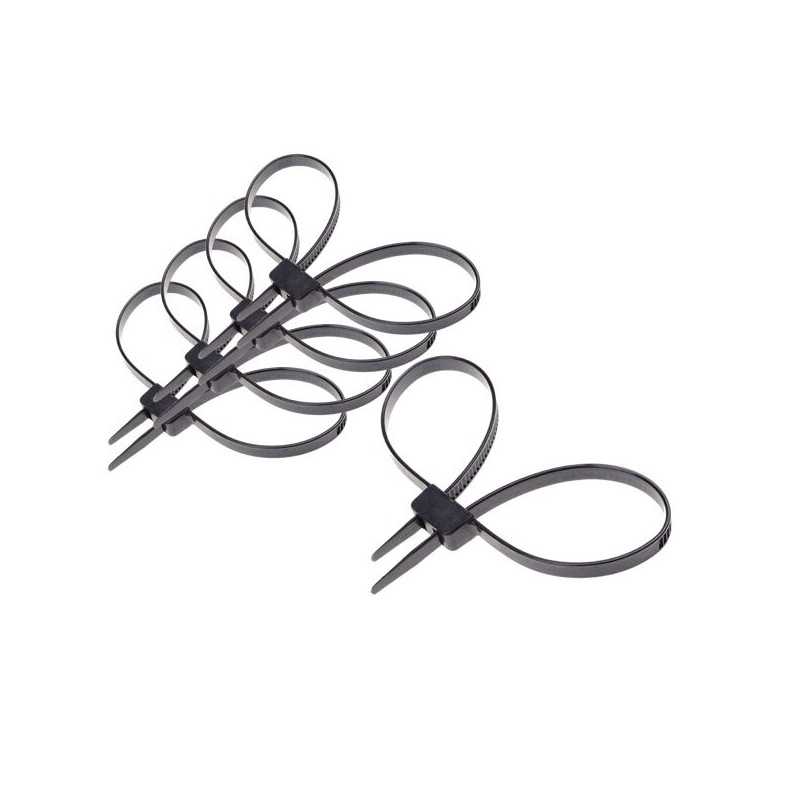 Misbehaved Black Zip Tie Police Cuffs 5 Stk fra Master Series