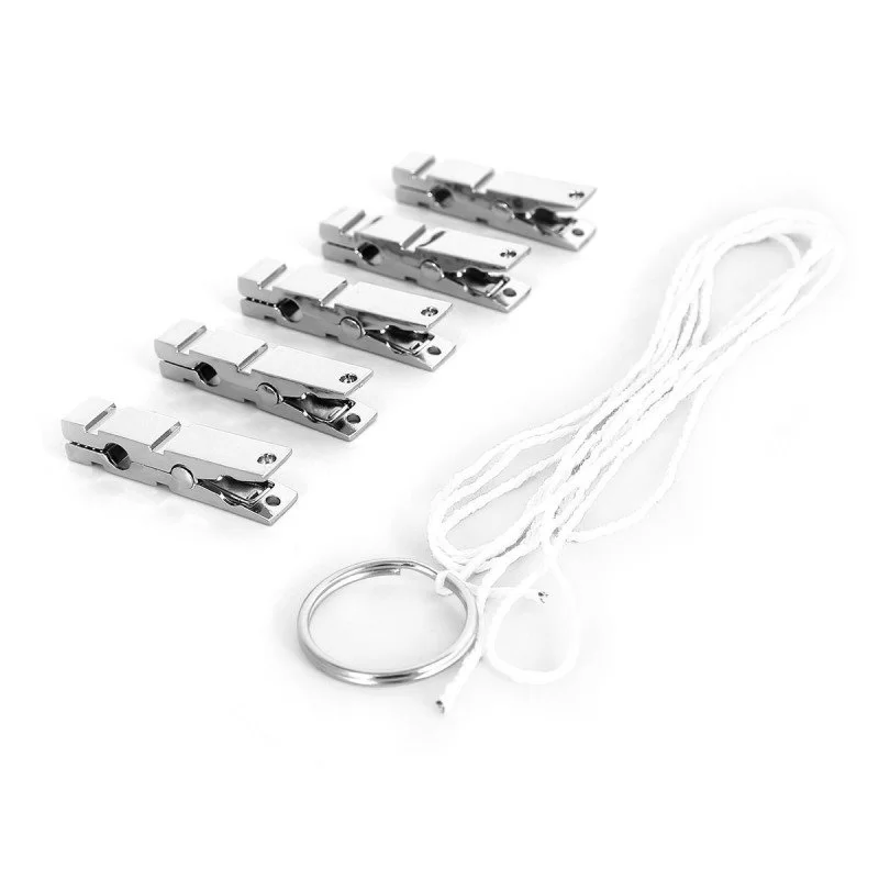 Modern Zinc Alloy Nipple Clamps 5x Set With Rope "lynlåsen" fra Made By Lei