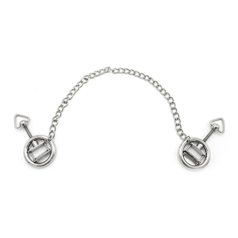 Nipple Clamps Rings Screwed With Chain fra Made By Lei