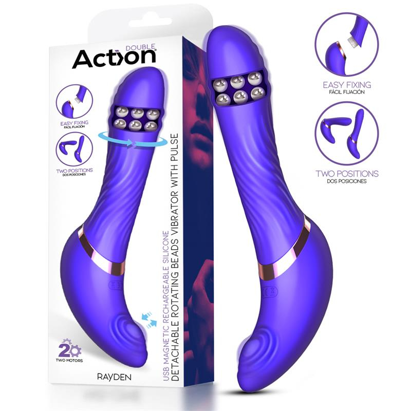 Rayden Aftagelig Og Roterende Perlevibrator