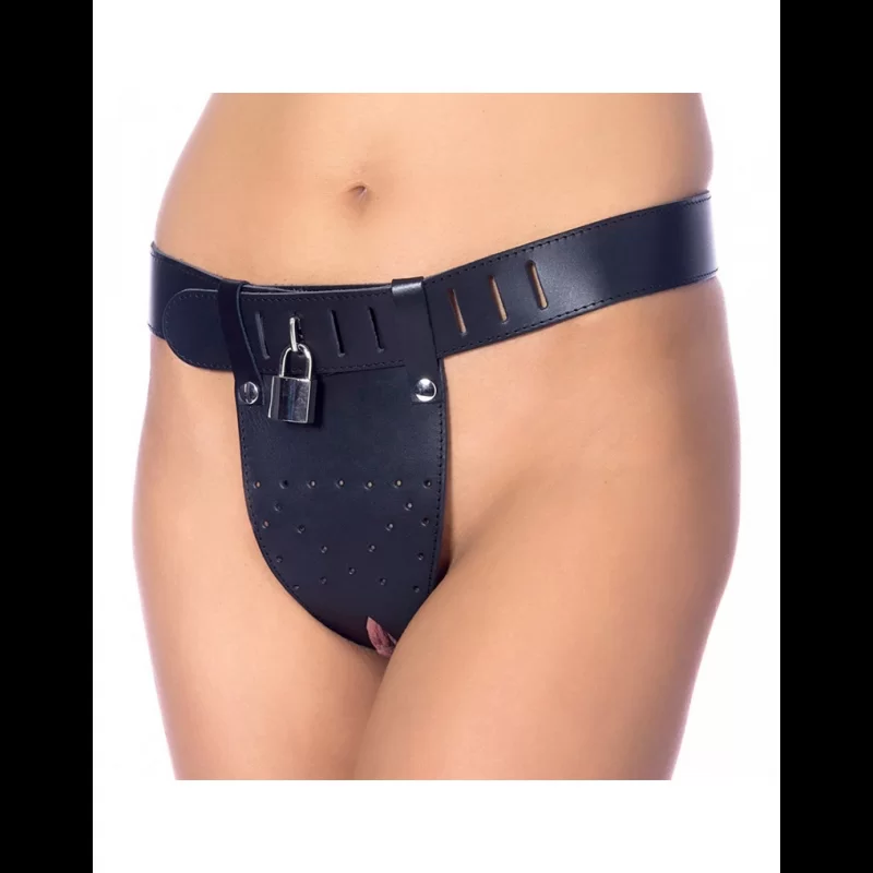 Chastity Belt With Two Holes In Crotch. Padlock Included fra Rimba