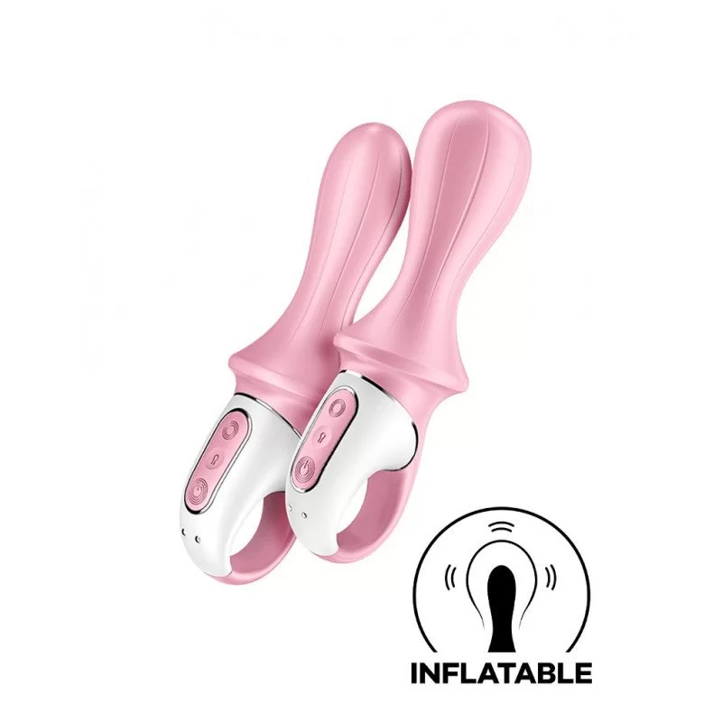 Inflatable Rabbit Vibrator(med App Kontrol) Air Pump Bunny 5+ Pink fra Satisfyer