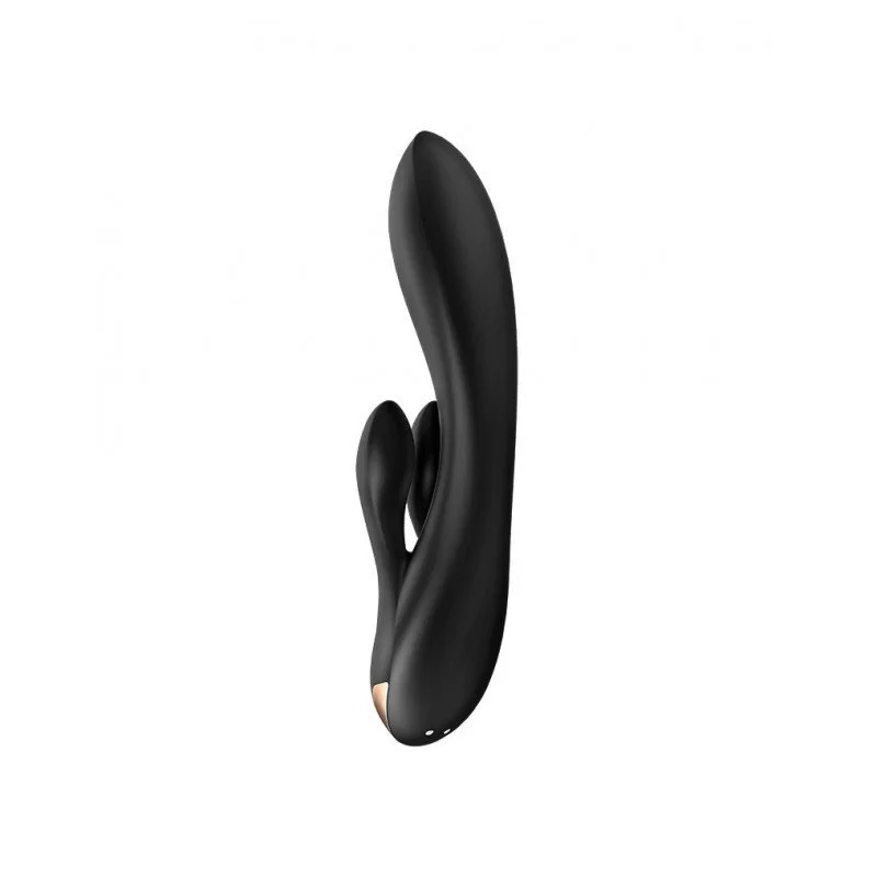 Double Flex Rabbit Vibrator Black fra Satisfyer