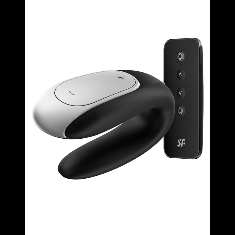 Double Fun Luxe Couple Vibrator Black fra Satisfyer