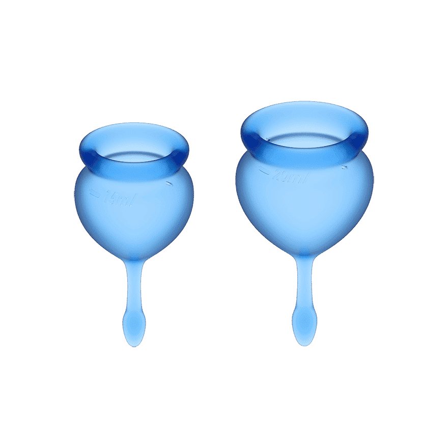 Feel Good Menstruationskop 2 Pak Mørkeblå fra Satisfyer