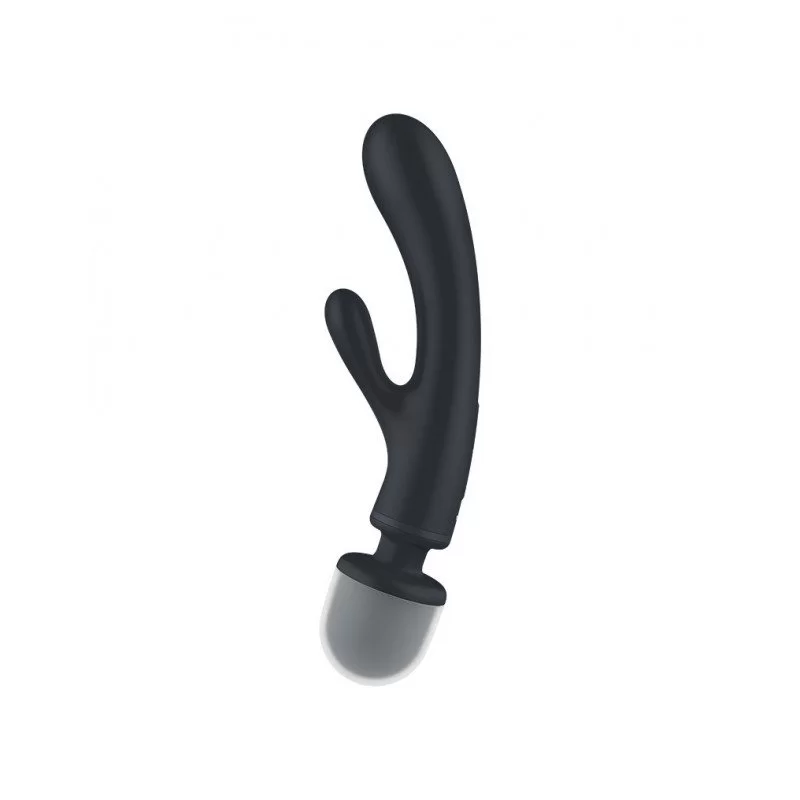 Triple Lover 2 In 1 Wand And Rabbit Vibrator Grey fra Satisfyer