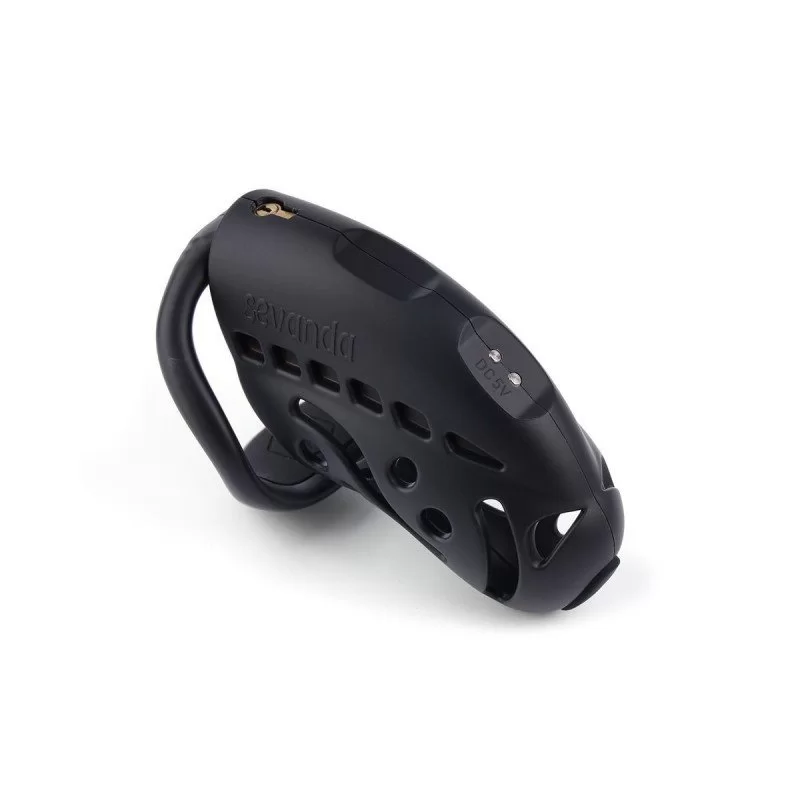 Sevanda Nautilus Electro Chastity Cage  Black fra Made By Lei