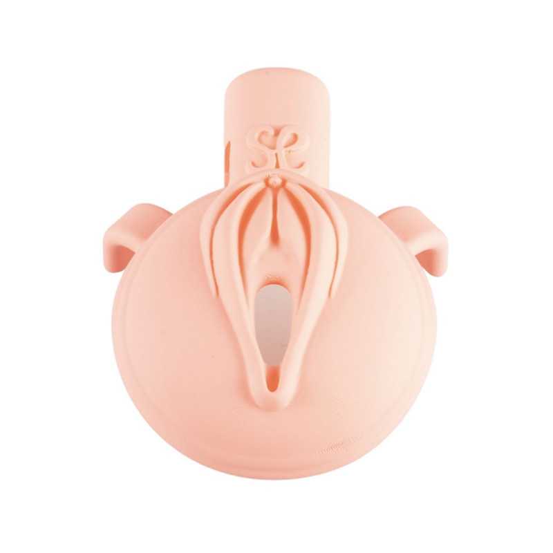 Sevanda Pink Pride Chastity Cage Lang fra Made By Lei