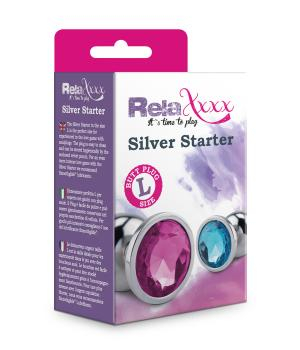 Silver Star Anal Plug L Blå fra Relaxxxx