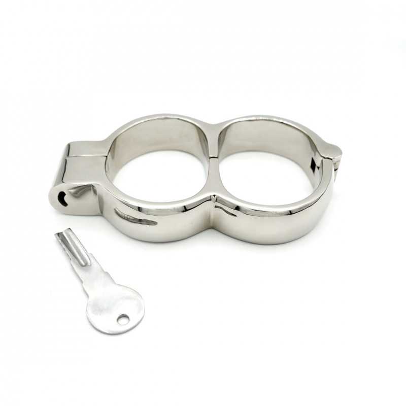 Stainless Steel Irish Handcuffs Large ø 70 Mm. fra Made By Lei
