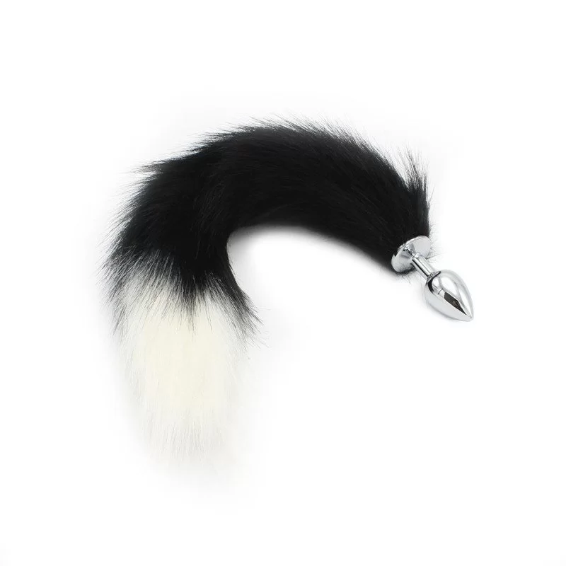 Steel Buttplug S Fox Tail Black fra Made By Lei