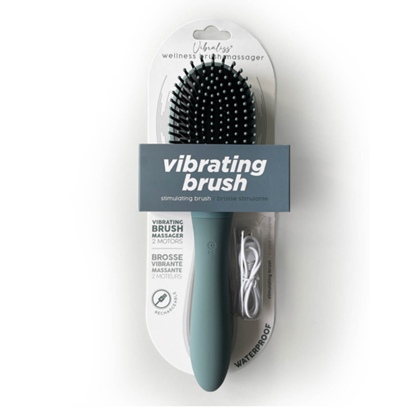 Vibrating Hairbrush Vibraliss Grey Blue fra Made By Lei