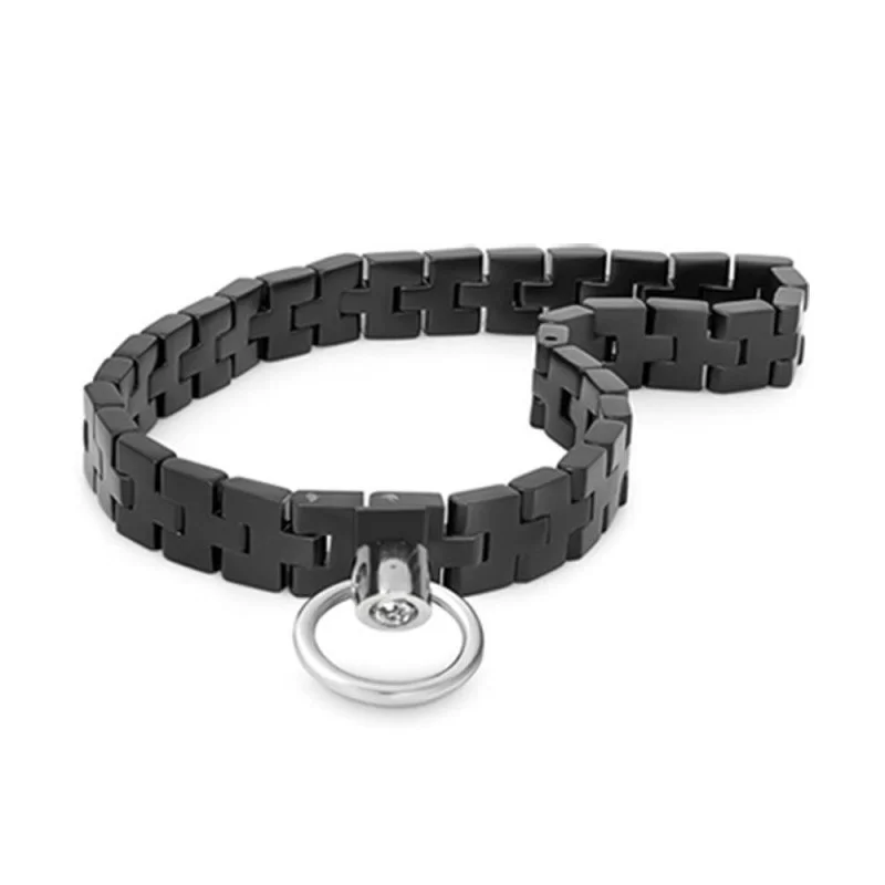 Watch Link Collar Sort fra Made By Lei