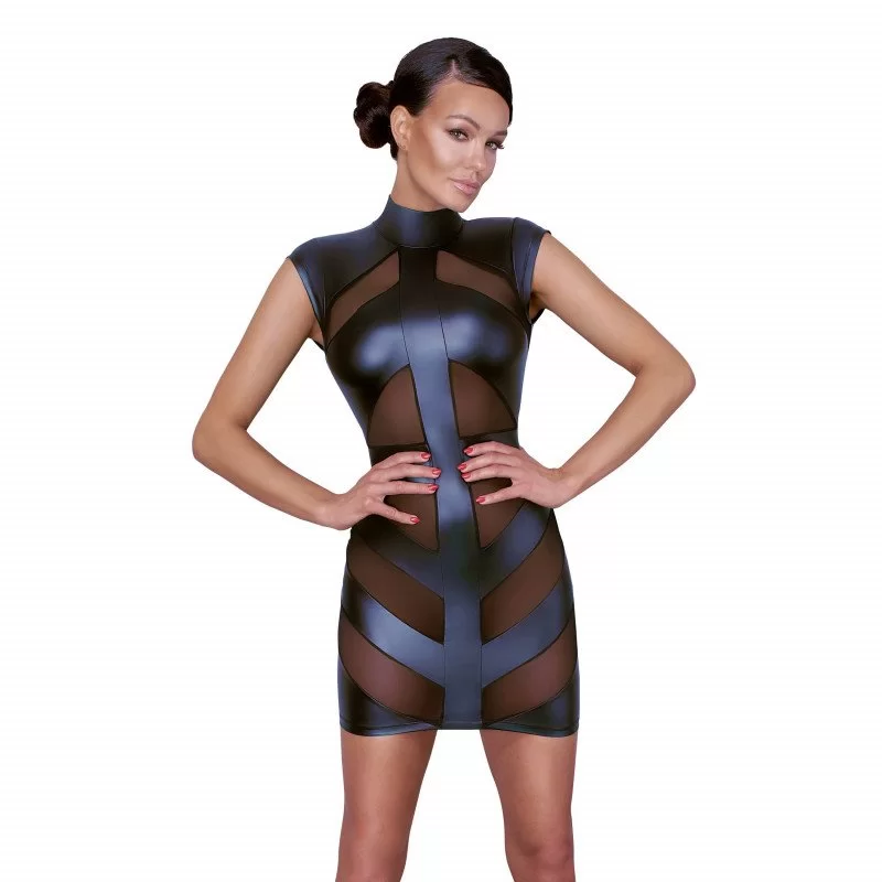 Wetlook Kjole Med Nylon Indsatser fra Cottelli Collection